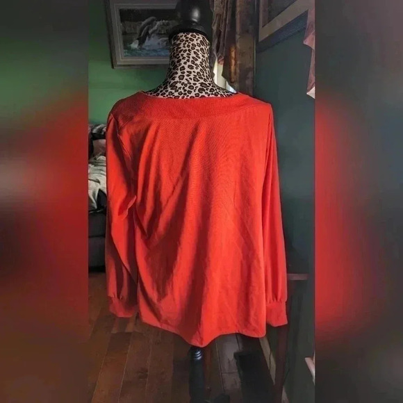 Croft And Barrow Boatneck Women's Top Large Red (EUC) - Picture 4 of 9